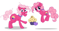 Size: 1226x652 | Tagged: safe, artist:lugiaangel, derpibooru import, g3, age progression, cutie mark, g3 to g4, generation leap, granny pie, heart, muffin, simple background, transparent background, young, young granny pie, younger