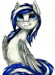 Size: 3056x4114 | Tagged: safe, artist:majkarogo, derpibooru import, oc, oc only, oc:moonlight flare, pegasus, pony, solo