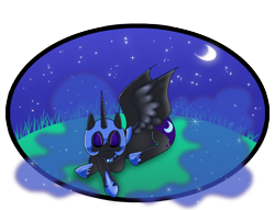 Size: 1900x1450 | Tagged: safe, artist:kadkookie, derpibooru import, nightmare moon, sleeping, solo