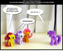 Size: 952x771 | Tagged: safe, artist:kturtle, derpibooru import, brushable, comic, irl, my favorite scenes, photo, toy