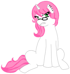 Size: 900x955 | Tagged: safe, artist:alicesaurusrex, derpibooru import, oc, oc only, oc:dahlia, pony, unicorn, earring, glasses