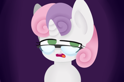 Size: 998x661 | Tagged: safe, artist:extradan, derpibooru import, sweetie belle, pony, unicorn, female, filly, glasses, solo