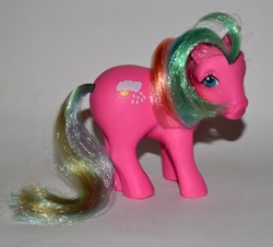 Size: 1024x924 | Tagged: safe, derpibooru import, earth pony, pony, g1, irl, photo, raindrop, solo, toy