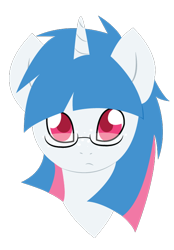 Size: 500x717 | Tagged: safe, artist:kimmorz, derpibooru import, oc, oc only, oc:shear luck, filly, glasses, solo