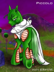 Size: 372x492 | Tagged: safe, artist:colormist, derpibooru import, g3, dragon ball, piccolo (dbz), ponified, solo