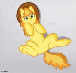 Size: 947x919 | Tagged: safe, artist:bobarella, derpibooru import, braeburn, earth pony, pony, cowboy hat, featureless crotch, male, two toned mane