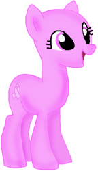 Size: 327x567 | Tagged: safe, artist:lilredroses, derpibooru import, oc, oc only, earth pony, pony, astartes pattern baldness, bald, breast cancer, cute, female, happy, mare, no tail, ocbetes, open mouth, simple background, smiling, solo, transparent background