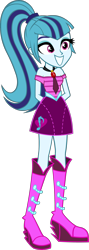 Size: 1064x3000 | Tagged: safe, artist:doctor-g, sonata dusk, equestria girls, rainbow rocks, grin, simple background, solo, transparent background, vector