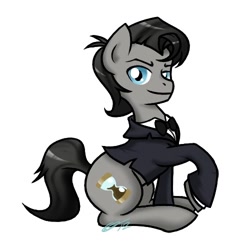 Size: 500x500 | Tagged: safe, artist:junkyardgypsy, derpibooru import, doctor whooves, discord whooves, discorded, solo