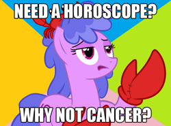 Size: 500x369 | Tagged: safe, derpibooru import, crab, cancer (horoscope), futurama, meme, ponyscopes, why not zoidberg, zodiac, zoidberg