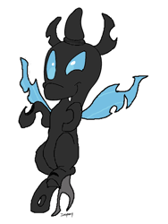 Size: 600x800 | Tagged: safe, artist:inopony, derpibooru import, changeling, 15 minute ponies, redraw, simple background, white background, wil