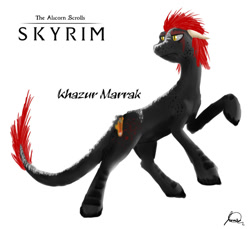 Size: 934x856 | Tagged: safe, artist:ryuukiba, derpibooru import, argonian, ponified, skyrim, the elder scrolls