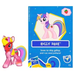 Size: 400x400 | Tagged: safe, derpibooru import, holly dash, collector card, hasbro, official, see-through, toy