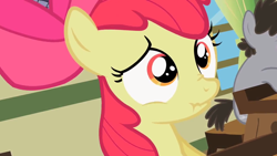 Size: 1280x720 | Tagged: safe, derpibooru import, screencap, apple bloom, family appreciation day, scrunchy face