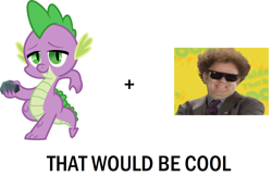 Size: 1162x753 | Tagged: safe, derpibooru import, spike, dragon, cool, exploitable meme, john c. reilly, make it happen, sunglasses, tim and eric awesome show great job!