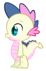 Size: 1377x2108 | Tagged: safe, artist:durpy, color edit, derpibooru import, bon bon, spike, sweetie drops, dragon, simple background, solo, transparent background, vector