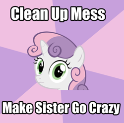 Size: 600x596 | Tagged: safe, derpibooru import, sweetie belle, advice meme, exploitable meme, meme