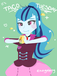 Size: 1600x2133 | Tagged: safe, artist:exagalaxy, sonata dusk, equestria girls, solo, sonataco, taco tuesday