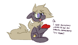 Size: 865x498 | Tagged: safe, artist:owl-eyes, derpibooru import, oc, oc only, earth pony, pony, glasses, heart, hearts and hooves day