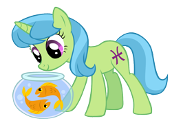 Size: 804x575 | Tagged: safe, artist:ploomette, derpibooru import, fish, pony, unicorn, fishbowl, horoscope, lennon, mccartney, pisces, ponyscopes, simple background, transparent background, vector, zodiac