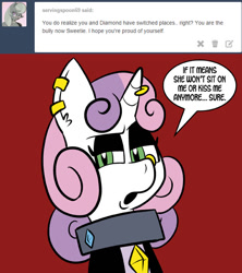 Size: 576x648 | Tagged: safe, artist:pembroke, diamond tiara, sweetie belle, chubby diamond, meanie belle