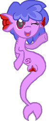 Size: 173x426 | Tagged: safe, artist:starryoak, derpibooru import, merpony, cancer (horoscope), one eye closed, ponyscopes, simple background, transparent background, wink, zodiac