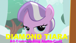 Size: 800x450 | Tagged: safe, derpibooru import, edit, edited screencap, screencap, diamond tiara, ponyville confidential, banjo kazooie, boss subtitles, vulgar