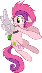 Size: 377x655 | Tagged: safe, artist:fizzy-dog, derpibooru import, skywishes, g3, g3 to g4, generation leap, solo, wings