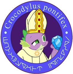 Size: 592x601 | Tagged: safe, derpibooru import, spike, dragon, futurama, pope, simple background, the space pope, the spike pope, transparent background, vector