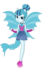 Size: 4500x7189 | Tagged: safe, artist:mixiepie, sonata dusk, equestria girls, rainbow rocks, absurd resolution, cleavage, clothes, female, fin wings, half-siren, ponied up, simple background, skirt, tanktop, transparent background, vector