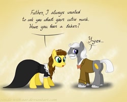 Size: 995x803 | Tagged: safe, artist:panda-with-oar, derpibooru import, cosette, crossover, jean valjean, les miserables, ponified