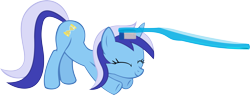 Size: 3999x1519 | Tagged: safe, artist:binaryninj4, derpibooru import, minuette, brushie, simple background, toothbrush, transparent background, vector