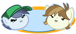 Size: 800x357 | Tagged: safe, artist:aa, derpibooru import, featherweight, shady daze, egoraptor, game grumps, inky colt, jontron