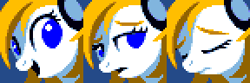 Size: 288x96 | Tagged: safe, artist:pix3m, derpibooru import, cave story, curly brace, pixel art, ponified