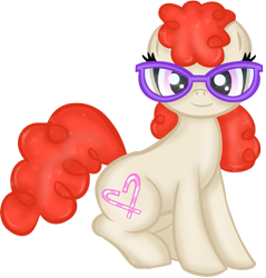 Size: 859x900 | Tagged: safe, artist:rayodragon, derpibooru import, twist, glasses, simple background, transparent background