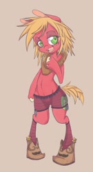 Size: 900x1666 | Tagged: safe, artist:coffeechicken, derpibooru import, big macintosh, macareina, pony, bipedal, rule 63