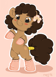 Size: 1097x1517 | Tagged: safe, artist:cynicalmoose, derpibooru import, oc, oc only, oc:rice paddy, pony, bipedal, clothes, gloves, simple background, socks, solo