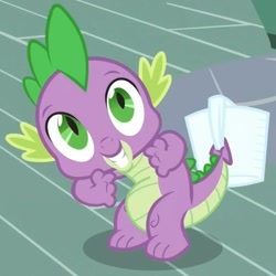 Size: 745x746 | Tagged: safe, derpibooru import, screencap, spike, dragon, just for sidekicks, male, smiling