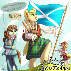 Size: 920x920 | Tagged: safe, artist:siden, derpibooru import, oc, oc only, anthro, unguligrade anthro, kilt, scotland