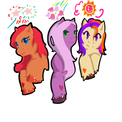 Size: 3000x3000 | Tagged: safe, derpibooru import, sparkleworks, sunny daze (g3), wysteria, g3, cutie mark