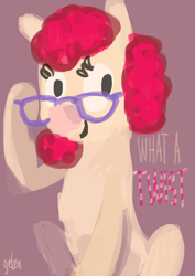 Size: 566x800 | Tagged: safe, derpibooru import, twist, 30 minute art challenge, glasses, what a twist