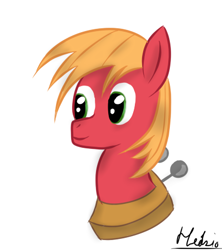 Size: 400x450 | Tagged: safe, artist:hedzio, derpibooru import, big macintosh, earth pony, pony, male, stallion, young