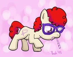 Size: 500x392 | Tagged: safe, derpibooru import, twist, 30 minute art challenge, candy cane, glasses