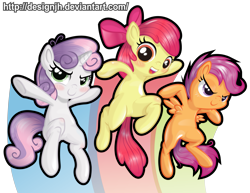 Size: 2915x2253 | Tagged: safe, artist:php94, derpibooru import, apple bloom, scootaloo, sweetie belle, cutie mark crusaders