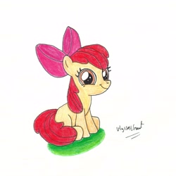 Size: 4501x4501 | Tagged: safe, artist:ulyssesgrant, derpibooru import, apple bloom, absurd resolution, happy, smiling