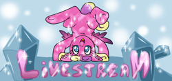 Size: 500x238 | Tagged: safe, artist:srsishere, derpibooru import, princess skyla, alicorn, pony, crystal, crystallized, headstand, livestream, sparkles, upside down