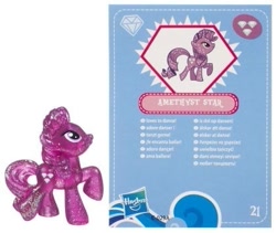 Size: 419x354 | Tagged: safe, derpibooru import, amethyst star, sparkler, collector card, official, toy