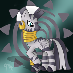 Size: 2000x2000 | Tagged: safe, artist:lupie1324, derpibooru import, zecora, zebra, solo