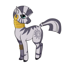 Size: 650x650 | Tagged: safe, artist:nightcreeps, derpibooru import, zecora, zebra, simple background, solo