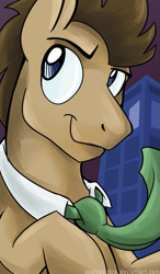 Size: 391x670 | Tagged: safe, artist:spainfischer, derpibooru import, doctor whooves, earth pony, pony, brown coat, brown mane, male, solo, stallion